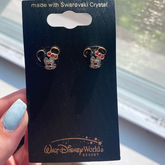 Minnie Mouse Swarovski Earrings - Picture 3 of 4